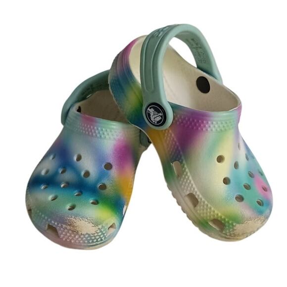 Crocs Classic Clogs Tie Die Size C7 - Picture 1 of 11